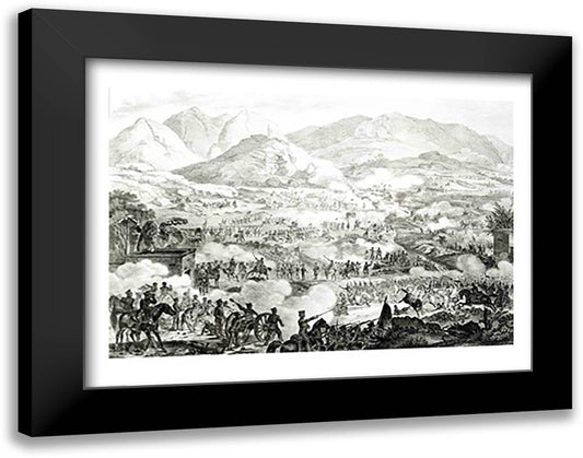 Ever Memorable Battle of Buena Vista 28x22 Black Modern Wood Framed Art Print Poster