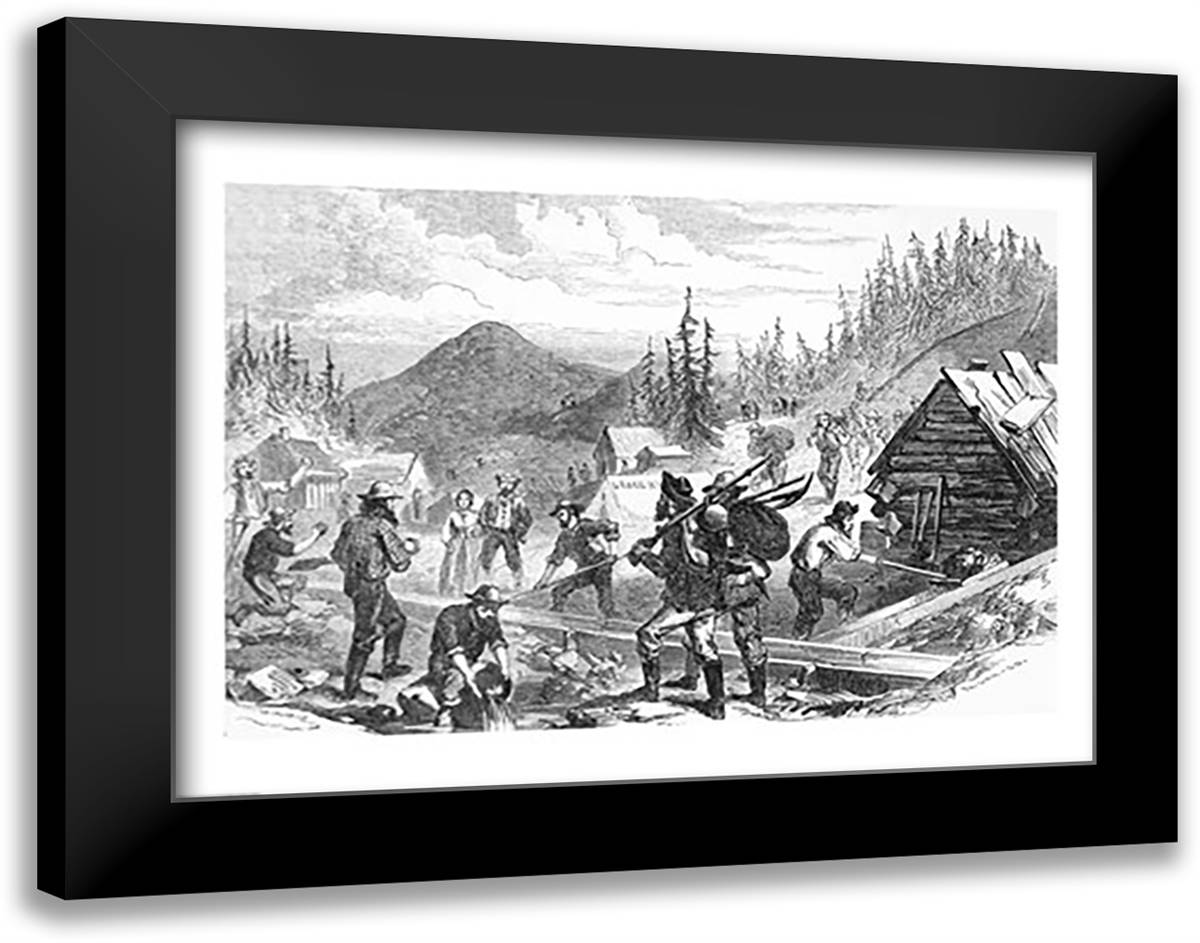 Gregory Gold Diggings 28x22 Black Modern Wood Framed Art Print Poster