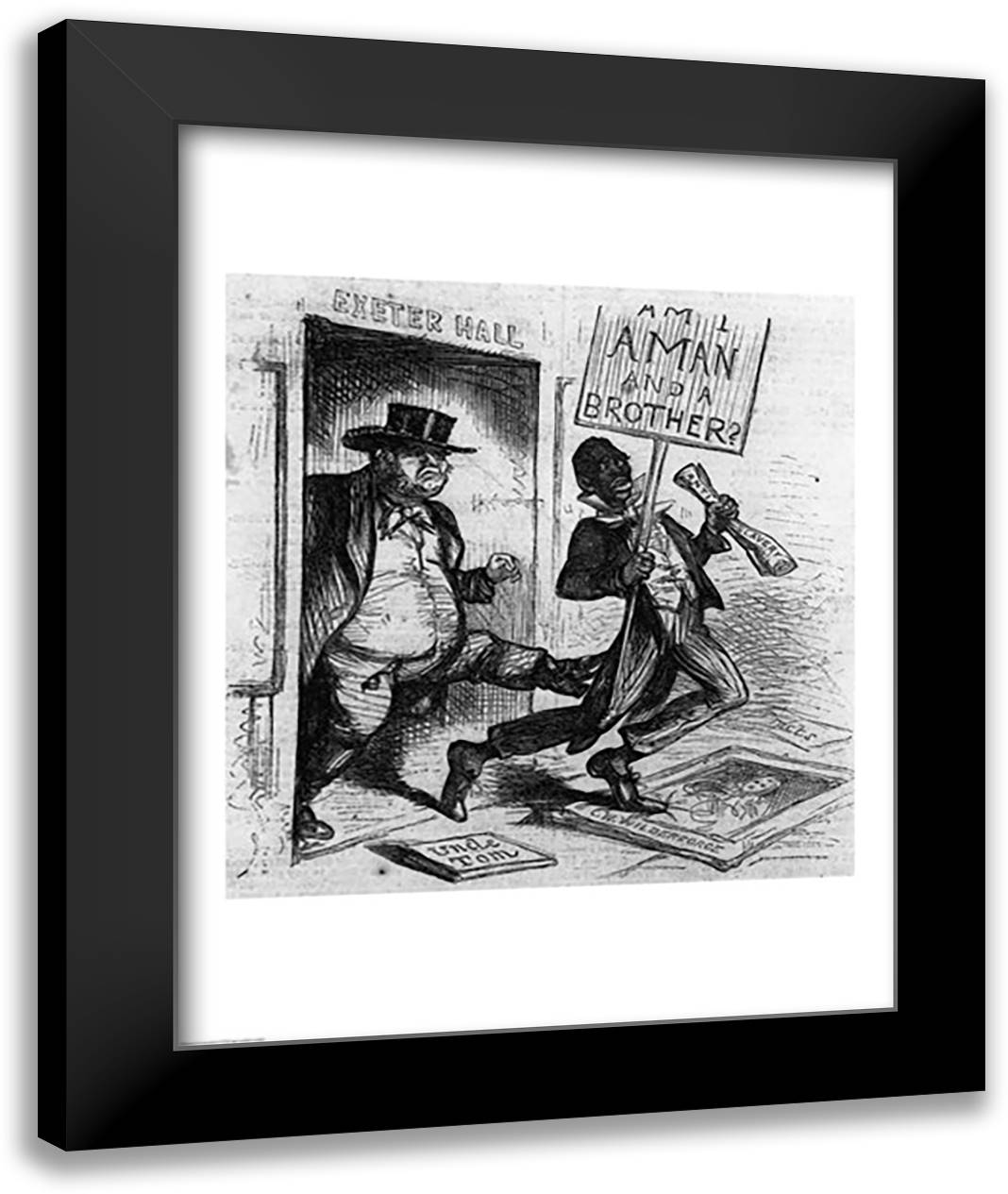 John Bull Since the Southern Rebellion 22x28 Black Modern Wood Framed Art Print Poster