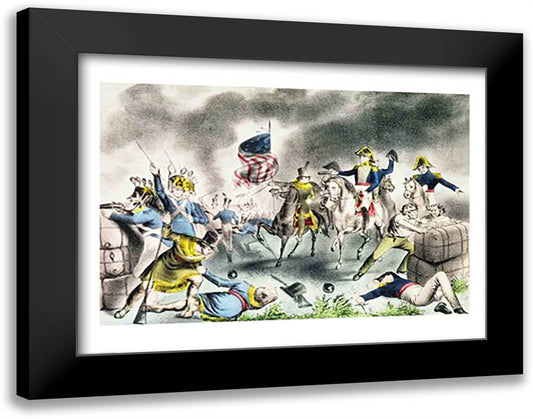 The Battle of New Orleans, January 8th 1814 28x22 Black Modern Wood Framed Art Print Poster