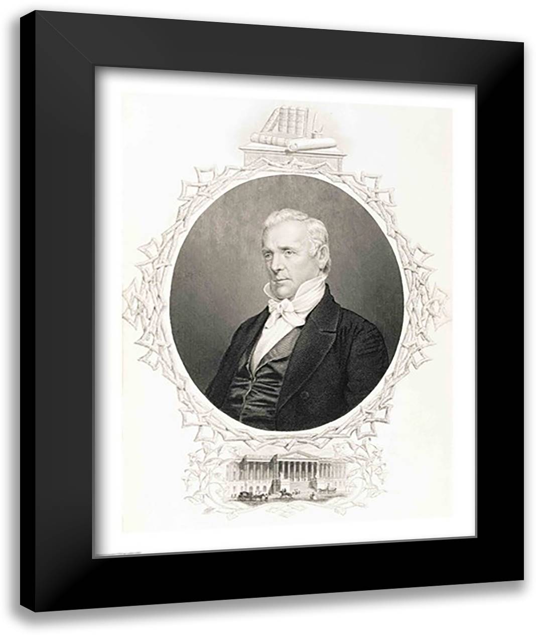 James Buchanan 22x28 Black Modern Wood Framed Art Print Poster