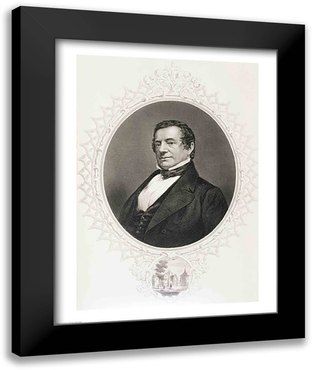 Washington Irving 22x28 Black Modern Wood Framed Art Print Poster