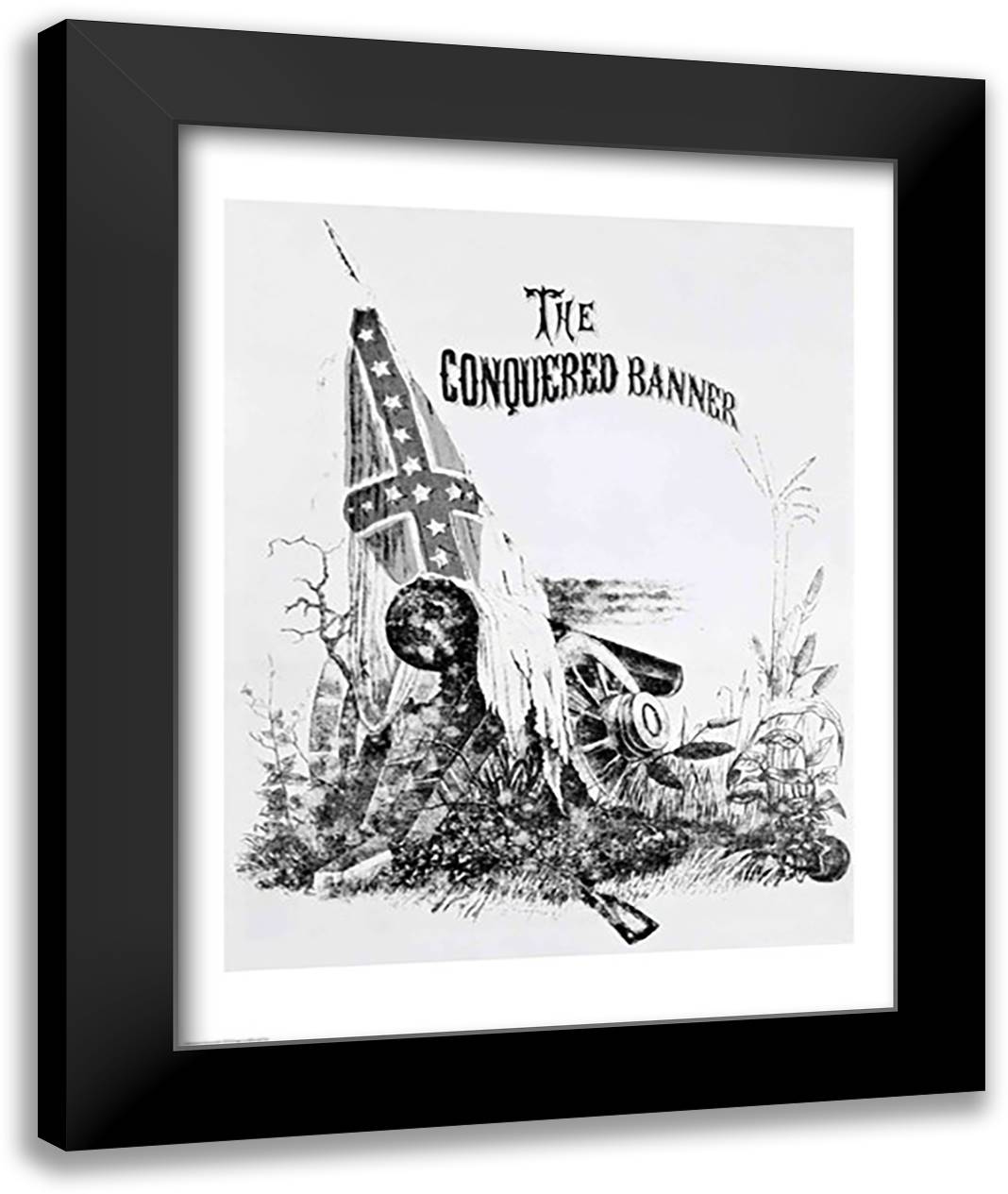 The Conquered Banner 22x28 Black Modern Wood Framed Art Print Poster