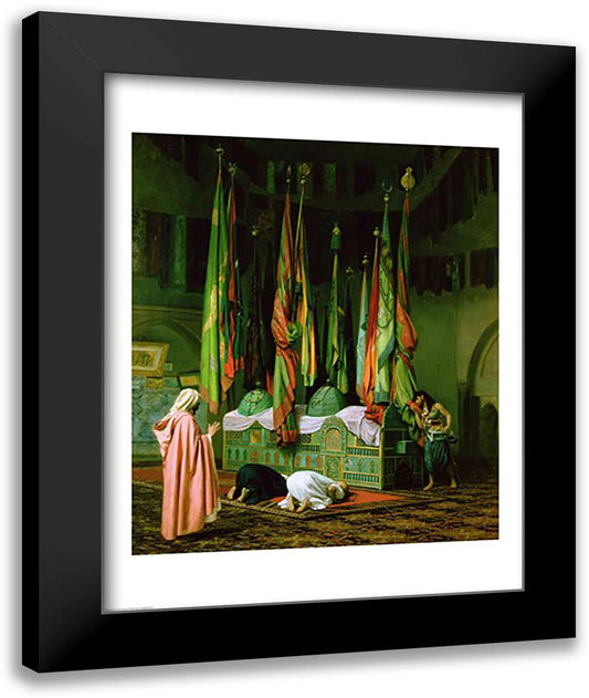 The Shrine of Imam Hussein 22x28 Black Modern Wood Framed Art Print Poster by Gerome, Jean Leon