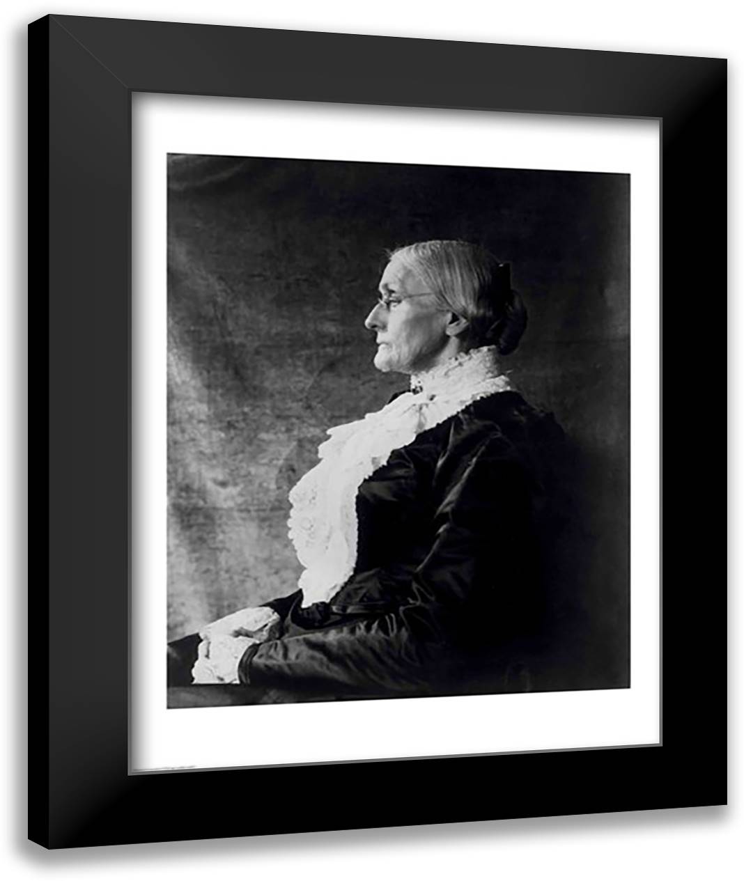 Susan Brownell Anthony 22x28 Black Modern Wood Framed Art Print Poster