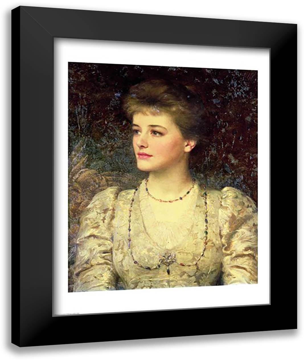 Lady Palmer 22x28 Black Modern Wood Framed Art Print Poster by Dicksee, Sir Frank