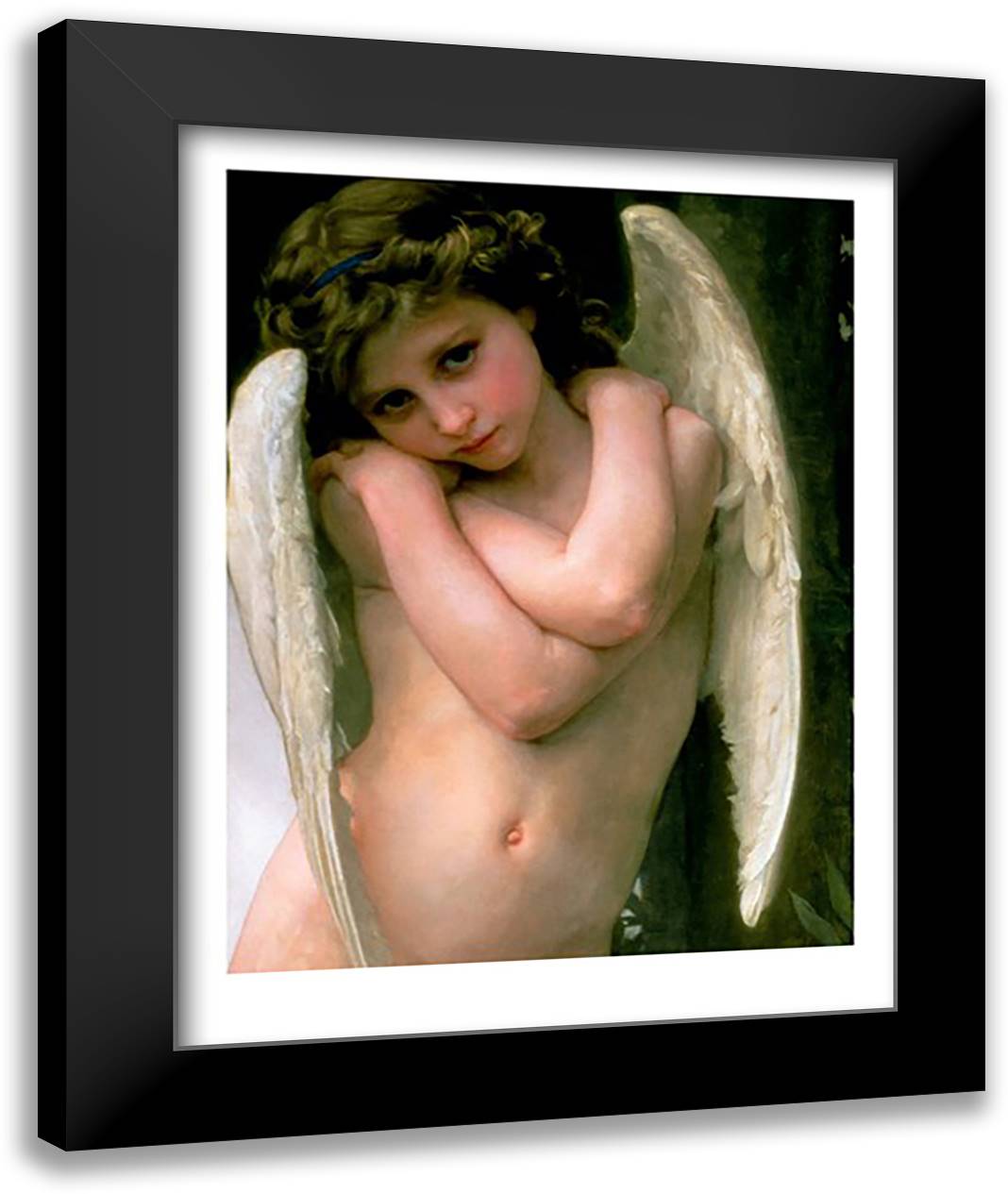 Cupidon 22x28 Black Modern Wood Framed Art Print Poster by Bouguereau, William Adolphe