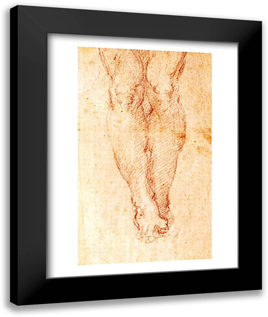 Study for a Crucifixion 22x28 Black Modern Wood Framed Art Print Poster by Michelangelo