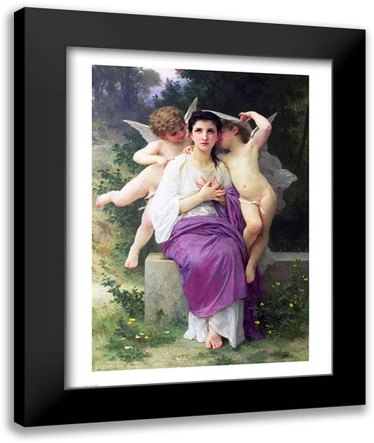 The Heart's Awakening, 1892 22x28 Black Modern Wood Framed Art Print Poster by Bouguereau, William Adolphe