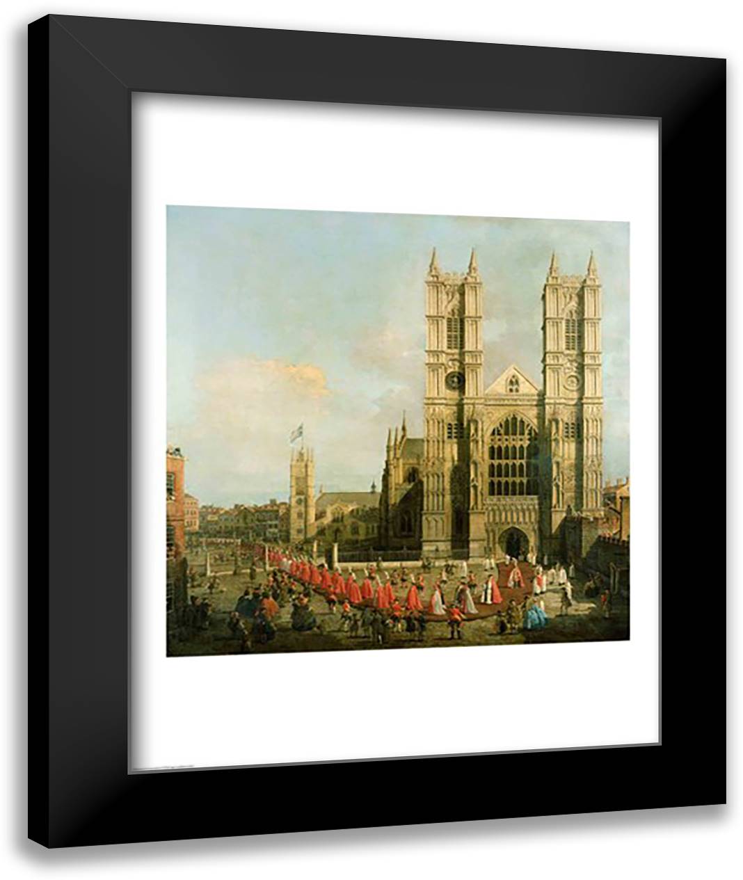 Procession of the Knights of the Bath 22x28 Black Modern Wood Framed Art Print Poster by Canaletto, Giovanni Antonio