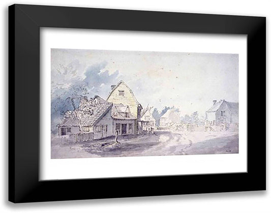 East Bergholt Street 28x22 Black Modern Wood Framed Art Print Poster by Constable, John