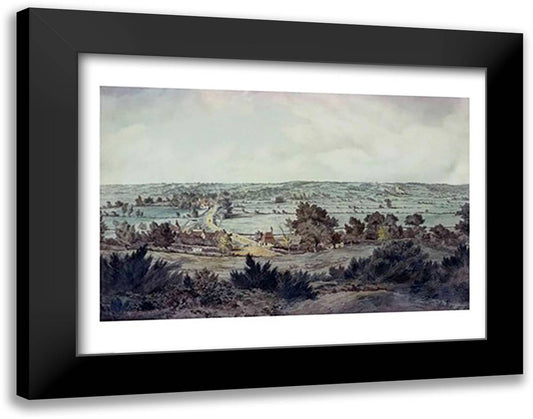 The Valley of the Stour, with Stratford St.Mary in the distance 28x22 Black Modern Wood Framed Art Print Poster by Constable, John