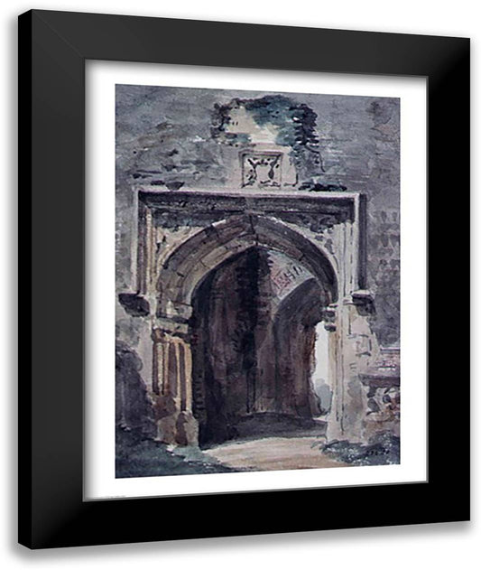 East Bergholt Church: South Archway of the Ruined Tower, 1806 22x28 Black Modern Wood Framed Art Print Poster by Constable, John