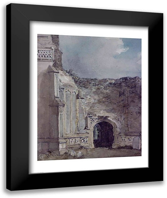 East Bergholt Church: North Archway of the Ruined Tower 22x28 Black Modern Wood Framed Art Print Poster by Constable, John