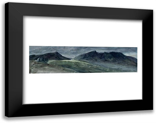 Saddleback and Part of Skiddaw 28x22 Black Modern Wood Framed Art Print Poster by Constable, John