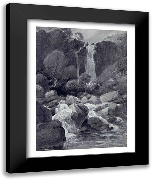 Taylor Ghyll, Sty Head, Borrowdale, 1806 22x28 Black Modern Wood Framed Art Print Poster by Constable, John