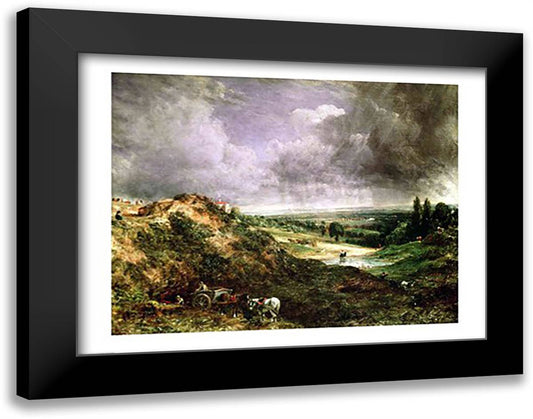 Hampstead Heath 28x22 Black Modern Wood Framed Art Print Poster by Constable, John