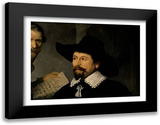 The Anatomy Lesson of Dr. Nicolaes Tulp, 1632 28x22 Black Modern Wood Framed Art Print Poster by Rembrandt