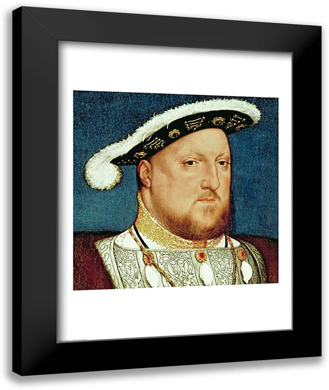 King Henry VIII 22x28 Black Modern Wood Framed Art Print Poster by Holbein, Hans