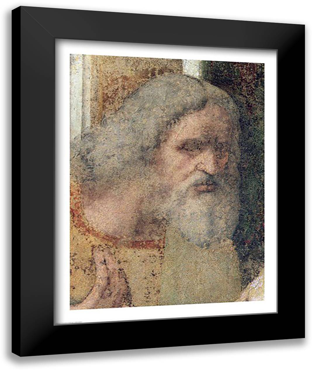 The Last Supper, Detail 22x28 Black Modern Wood Framed Art Print Poster by da Vinci, Leonardo