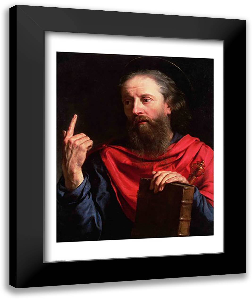 St.Paul 22x28 Black Modern Wood Framed Art Print Poster by Champaigne, Philippe De