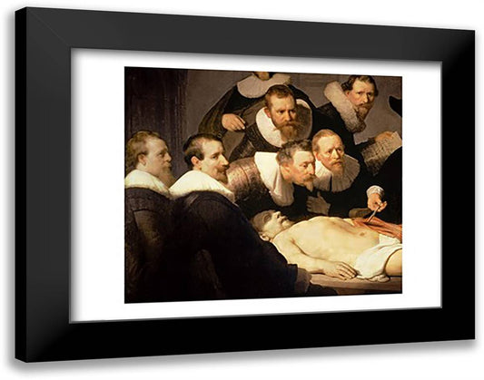 The Anatomy Lesson of Dr. Nicolaes Tulp, 1632 28x22 Black Modern Wood Framed Art Print Poster by Rembrandt