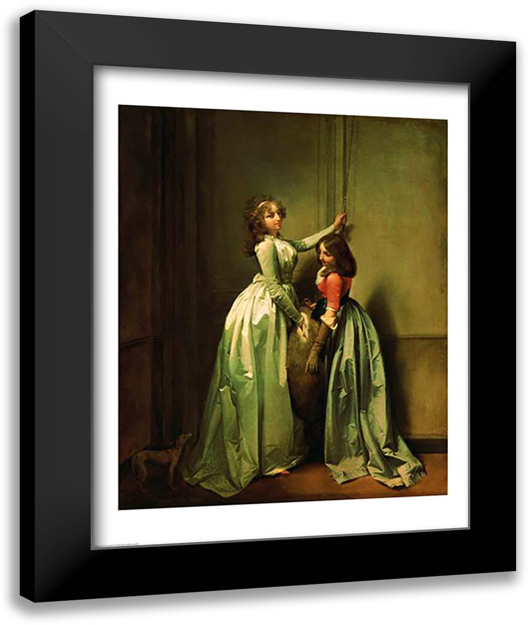 At the Entrance 22x28 Black Modern Wood Framed Art Print Poster by Boilly, Louis-Leopold