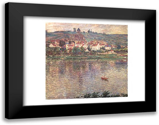 Vetheuil, 1901 28x22 Black Modern Wood Framed Art Print Poster by Monet, Claude
