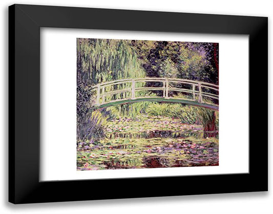 White Nenuphars, 1899 28x22 Black Modern Wood Framed Art Print Poster by Monet, Claude