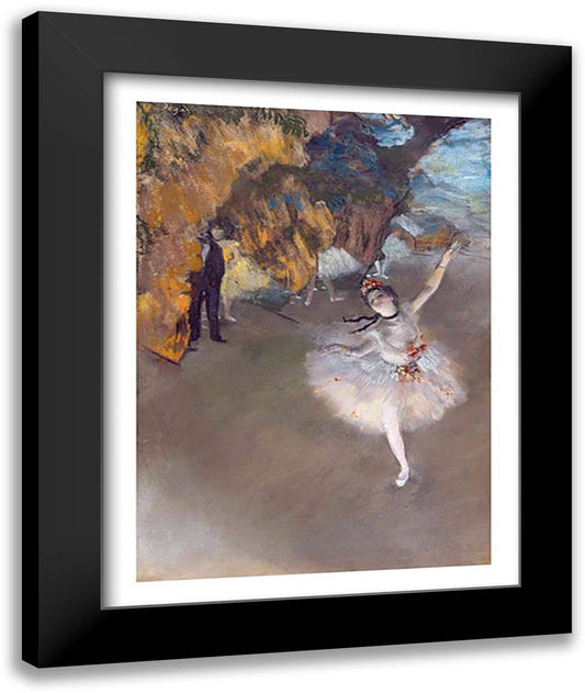 The Star, or Dancer on the Stage 22x28 Black Modern Wood Framed Art Print Poster by Degas, Edgar
