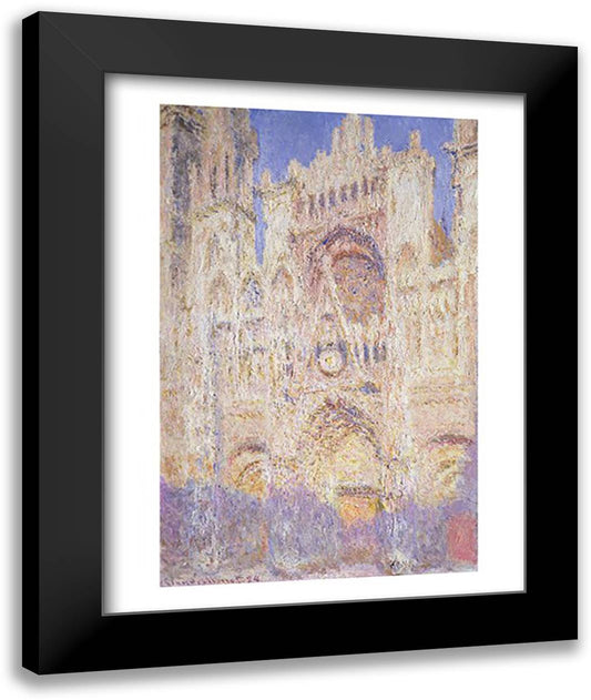 Rouen Cathedral at Sunset, 1894 22x28 Black Modern Wood Framed Art Print Poster by Monet, Claude