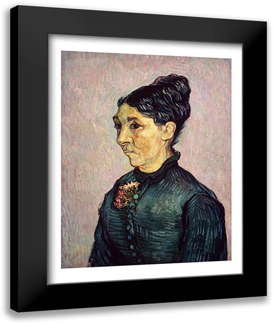 Portrait of Madame Jeanne Lafuye Trabuc, 1889 22x28 Black Modern Wood Framed Art Print Poster by Van Gogh, Vincent