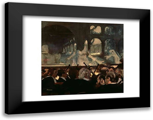 The ballet scene from Meyerbeer's opera 'Robert le Diable', 1876 28x22 Black Modern Wood Framed Art Print Poster by Degas, Edgar