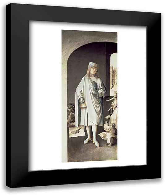St. Bavo, Exterior of the Right Wing from the Last Judgement Altarpiece 22x28 Black Modern Wood Framed Art Print Poster by Bosch, Hieronymus