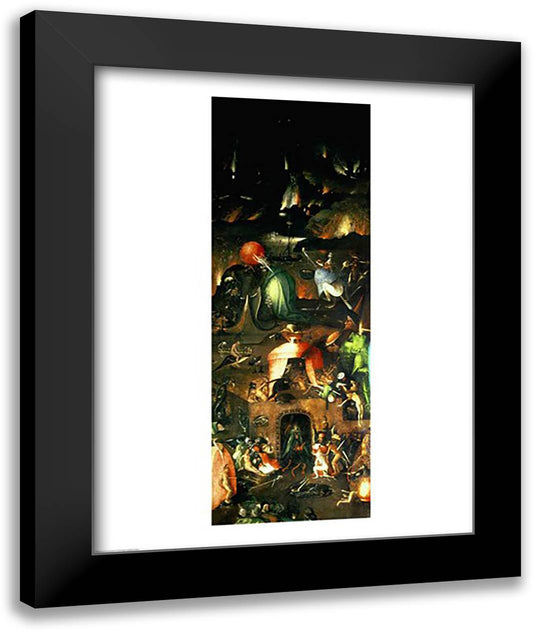 The Last Judgement (Altarpiece): Interior of Right Wing 22x28 Black Modern Wood Framed Art Print Poster by Bosch, Hieronymus