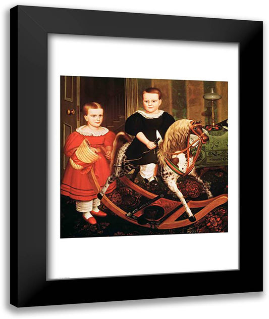 The Hobby Horse, c.1840 22x28 Black Modern Wood Framed Art Print Poster