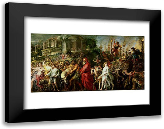 A Roman Triumph, c.1630 28x22 Black Modern Wood Framed Art Print Poster by Rubens, Peter Paul
