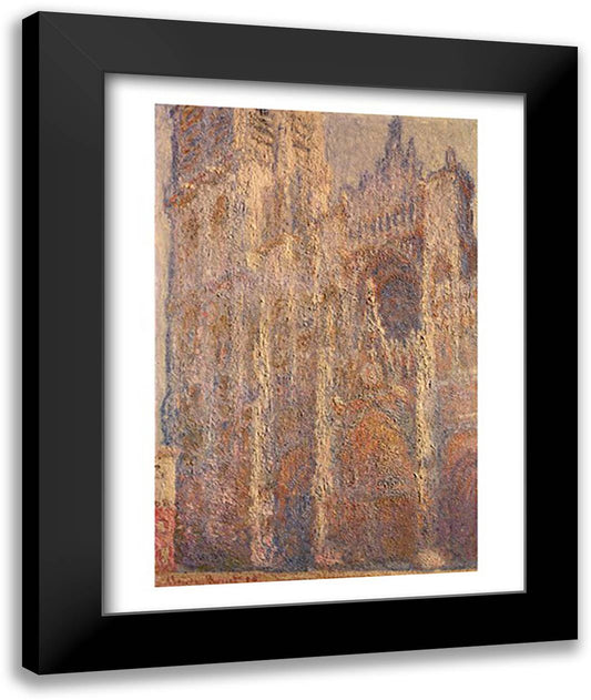 Rouen Cathedral, Midday, 1894 22x28 Black Modern Wood Framed Art Print Poster by Monet, Claude