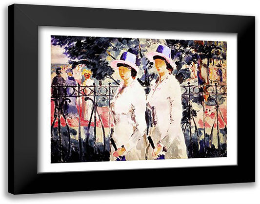 The Sisters 28x22 Black Modern Wood Framed Art Print Poster by Malevich, Kazimir