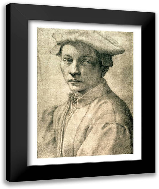 Portrait of Andrea Quaratesi, c.1532 22x28 Black Modern Wood Framed Art Print Poster by Michelangelo