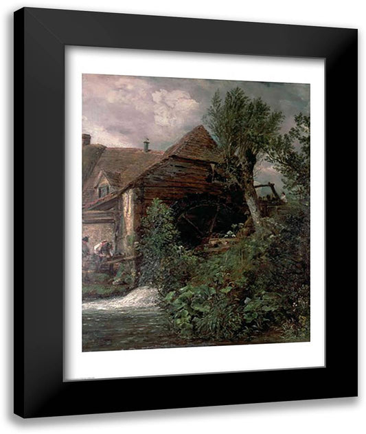 Watermill at Gillingham, Dorset 22x28 Black Modern Wood Framed Art Print Poster by Constable, John