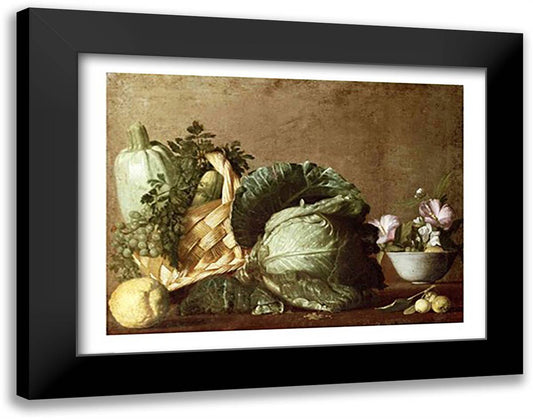 Still Life 28x22 Black Modern Wood Framed Art Print Poster by Caravaggio