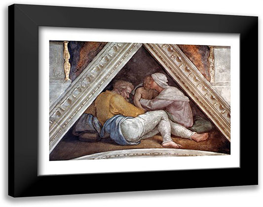 Sistine Chapel Ceiling: The Ancestors of Christ 28x22 Black Modern Wood Framed Art Print Poster by Michelangelo