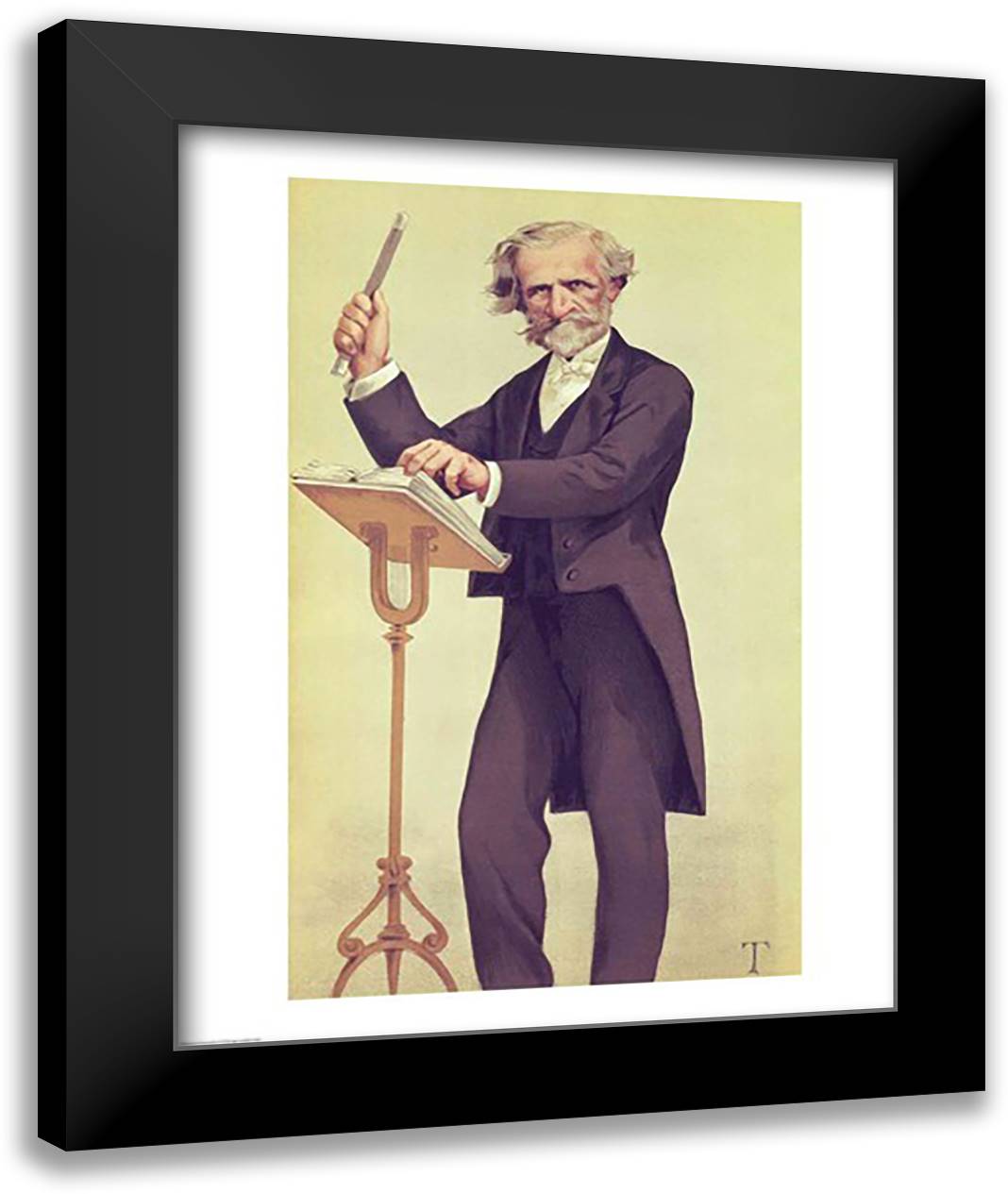 Giuseppe Verdi 22x28 Black Modern Wood Framed Art Print Poster by Tissot, James
