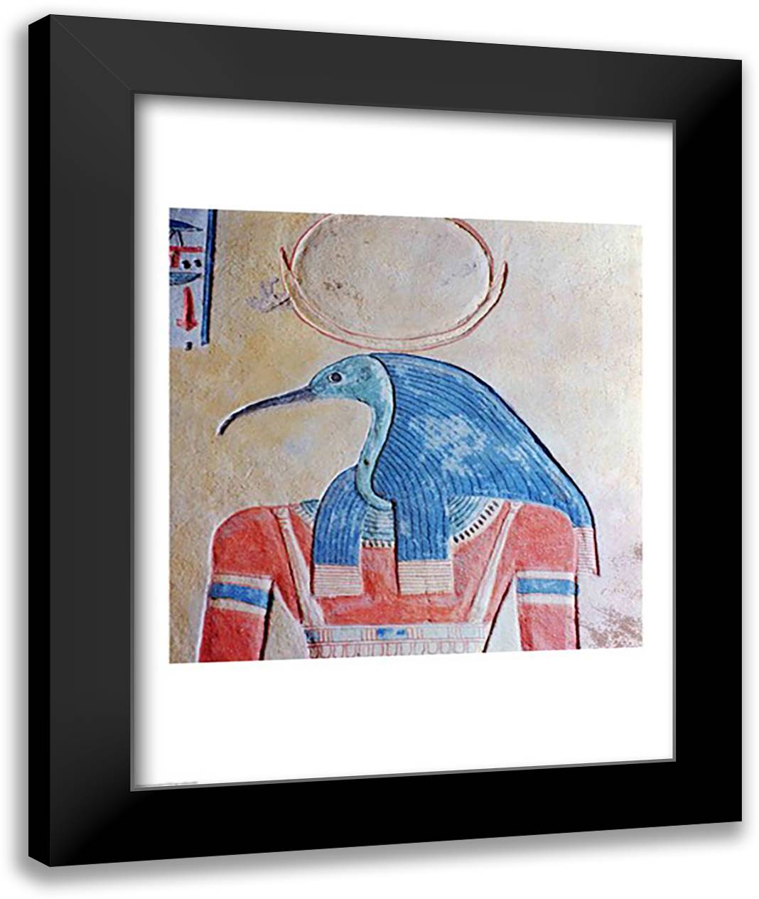 The God Thoth 22x28 Black Modern Wood Framed Art Print Poster