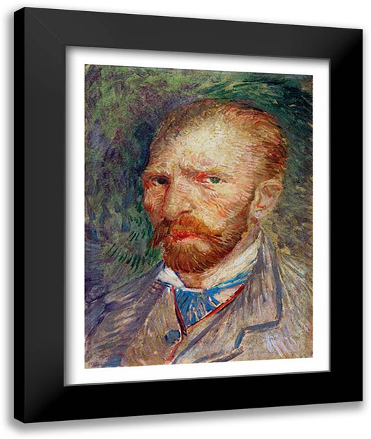 Self Portrait, 1887 22x28 Black Modern Wood Framed Art Print Poster by Van Gogh, Vincent