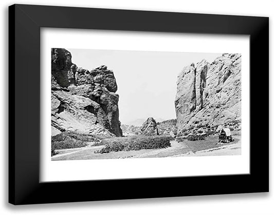 The Gateway and Pike's Peak 28x22 Black Modern Wood Framed Art Print Poster