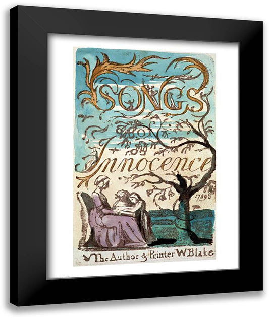 Songs of Innocence 22x28 Black Modern Wood Framed Art Print Poster by Blake, William