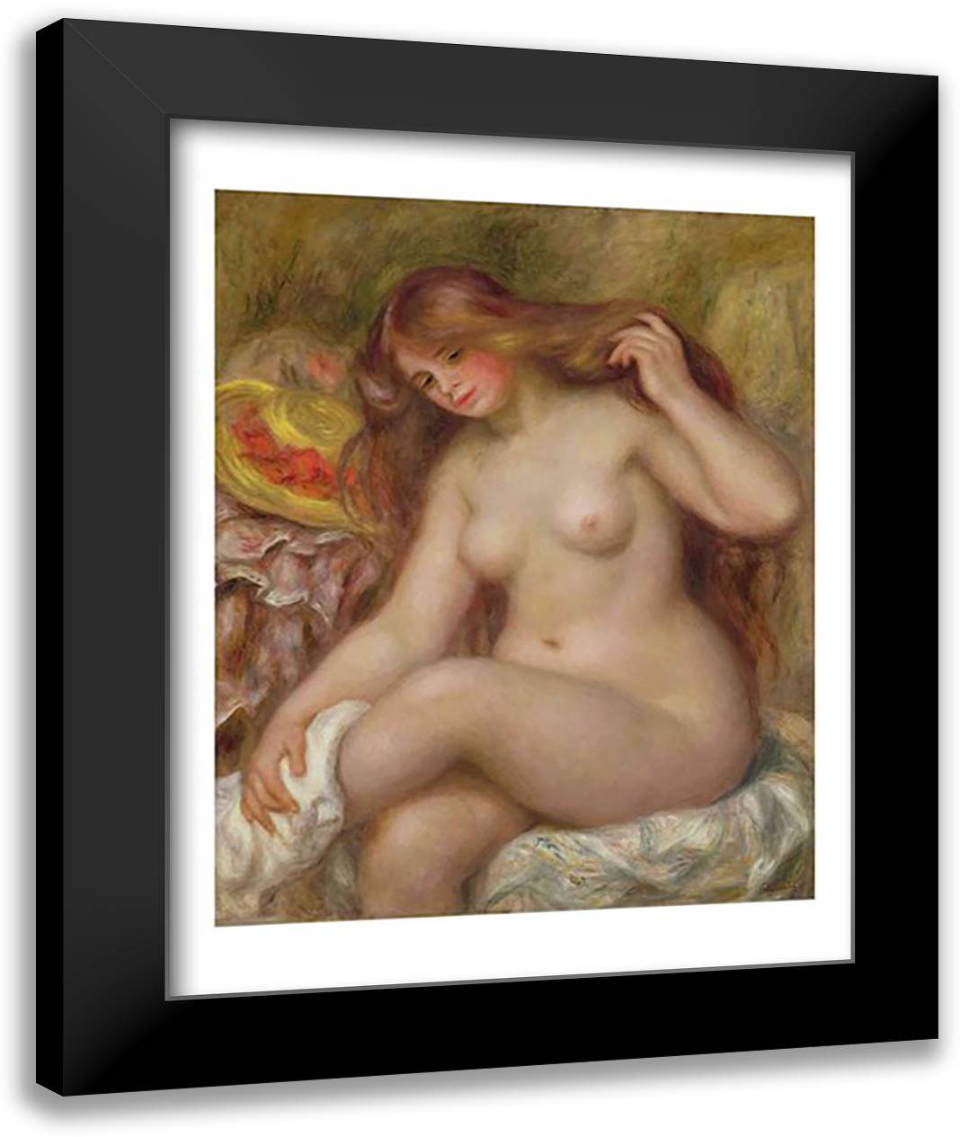 Bather, c.1903 22x28 Black Modern Wood Framed Art Print Poster by Renoir, Pierre-Auguste