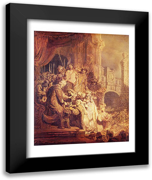 Ecce Homo, 1634 22x28 Black Modern Wood Framed Art Print Poster by Rembrandt